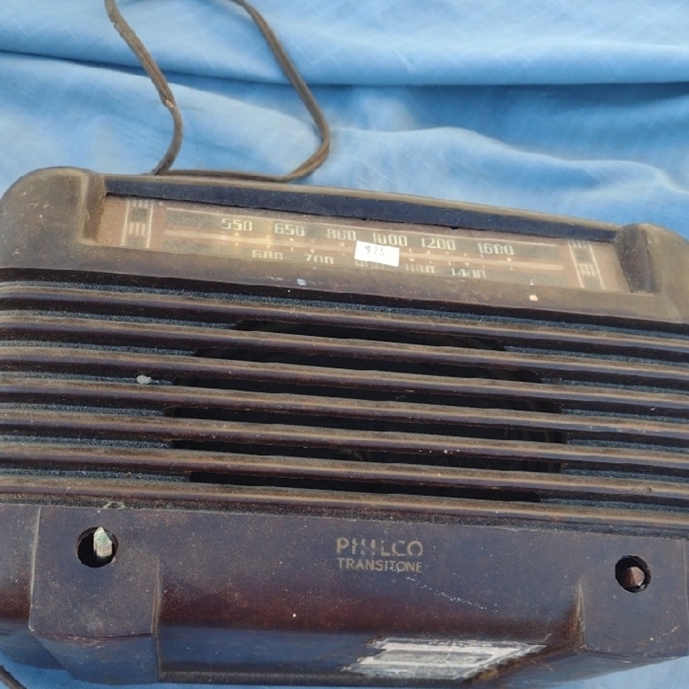 Antique1952 Philco Transitone AM Radio - Brown
